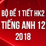 Bộ đề kiểm tra 1 tiết HK2 môn Tiếng Anh lớp 12 năm 2018