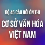 Bộ 45 câu hỏi tự luận ôn thi môn Cơ sở Văn Hóa Việt Nam