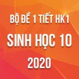 Bộ đề kiểm tra 1 tiết HK1 môn Sinh học lớp 10 năm 2020