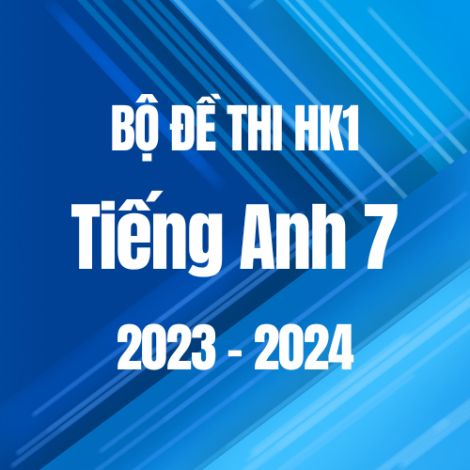 Bộ đề thi HK1 môn Tiếng Anh 7 năm 2023-2024