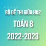 Bộ đề thi giữa HK2 môn Toán 8 năm 2022-2023