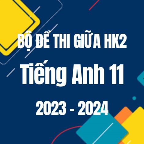 Bộ đề thi giữa HK2 môn Tiếng Anh 11 năm 2023-2024
