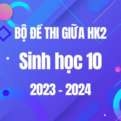 Bộ đề thi giữa HK2 môn Sinh học 10 năm 2023-2024