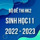 Bộ đề thi HK2 môn Sinh học 11 năm 2022-2023