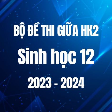 Bộ đề thi giữa HK2 môn Sinh học 12 năm 2023-2024