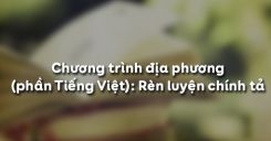 Chương trình địa phương phần Tiếng Việt: Rèn luyện chính tả