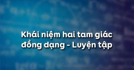 Hình học 8 Bài 4: Khái niệm hai tam giác đồng dạng - Luyện tập