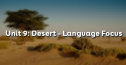 Unit 9: Desert - Language Focus
