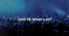 Unit 14: What's on?