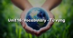 Unit 16: Vocabulary - Từ vựng