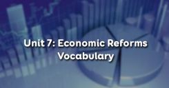 Unit 7: Economic Reforms - Vocabulary