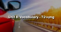 Unit 8: Vocabulary - Từ vựng