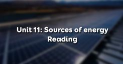 Unit 11: Sources of energy - Reading