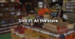 Unit 11: At the store