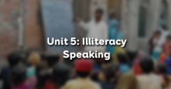 Unit 5: Illiteracy - Speaking