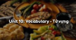 Unit 10: Vocabulary - Từ vựng