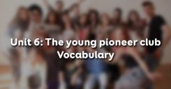 Unit 6: The young pioneer club - Vocabulary