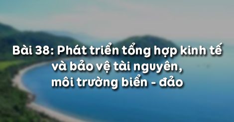 Địa lí 9 Bài 38: Phát triển tổng hợp kinh tế và bảo vệ tài nguyên, môi trường biển - đảo - Trường Tiểu học Thủ Lệ