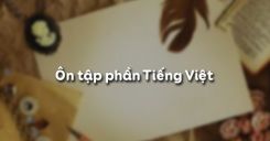 Soạn bài Ôn tập phần Tiếng Việt - Ngữ văn 9