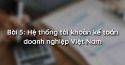 Bài 5: Hệ thống tài khoản kế toán doanh nghiệp Việt Nam