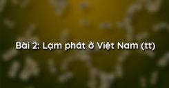 Bài 2: Lạm phát ở Việt Nam (tt)
