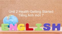 Unit 2: Health - Getting Started