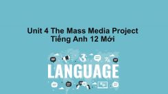 Unit 4: The Mass Media - Project
