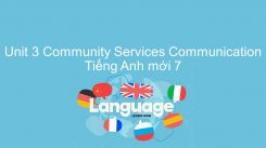 Unit 3: Community Services - Communication