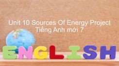 Unit 10: Sources Of Energy - Project