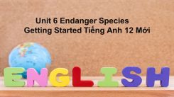 Unit 6: Endanger Species - Getting Started