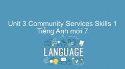 Unit 3: Community Services - Skills 1