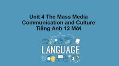 Unit 4: The Mass Media - Communication And Culture