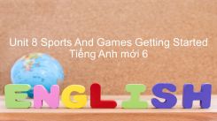 Unit 8: Sports And Games - Getting Started