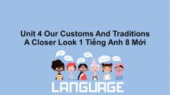 Unit 4: Our Customs And Traditions - A Closer Look 1