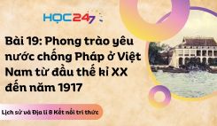 Bài 19: Phong trào yêu nước chống Pháp ở Việt Nam từ đầu thế kỉ XX đến năm 1917