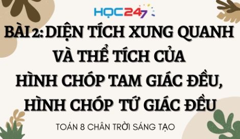 Toán 8 Chân trời sáng tạo Chương 2 Bài 2: Diện tích xung quanh và thể ...