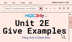 Unit 2E – Give Examples