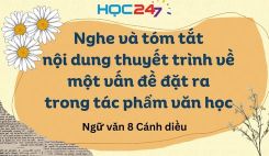 Nghe và tóm tắt ND thuyết trình về một vấn đề đặt ra trong tác phẩm văn học