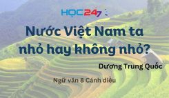 Nước Việt Nam ta nhỏ hay không nhỏ?