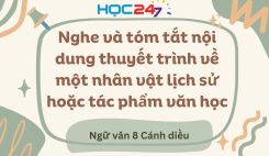 Nghe và tóm tắt ND thuyết trình về một nhân vật lịch sử hoặc tác phẩm văn học