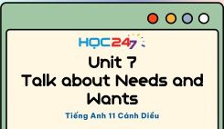 Unit 7 – Talk about Needs and Wants