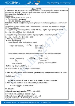 Phân dạng và phương pháp giải bài tập Hóa 12 Chương Este - Lipit