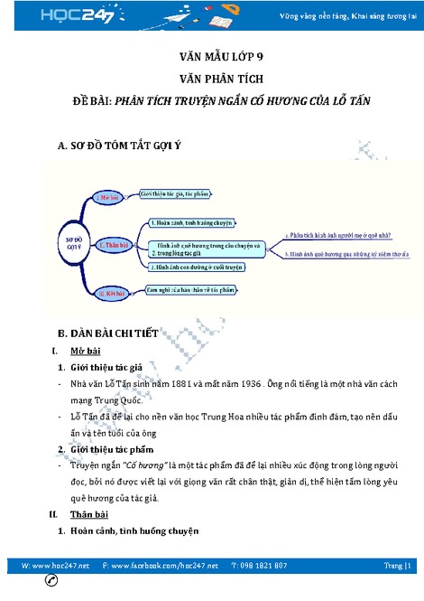 Phân Tích Truyện Ngắn Cố Hương Của Lỗ Tấn - Trường Tiểu Học Thủ Lệ