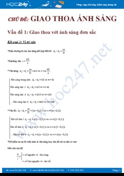 Giao thoa ánh sáng hay và lạ có giải chi tiết