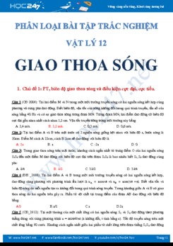 10 dạng bài Giao thoa sóng cơ Vật lý 12 hay và có đáp án