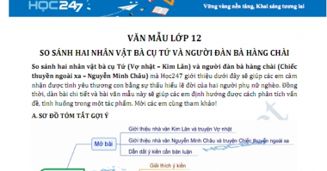 Dàn ý So sánh hai nhân vật bà cụ Tứ và người đàn bà hàng chài - Trường Tiểu học Thủ Lệ