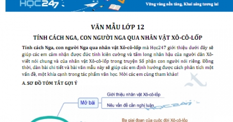 Tính Cách Nga, Con Người Nga Qua Nhân Vật Xô-Cô-Lốp - Trường Tiểu Học Thủ Lệ