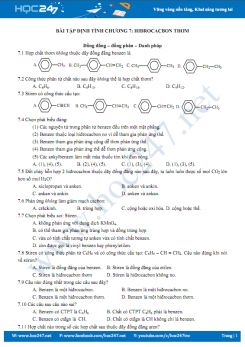 Bài tập định tính chương 7 Hóa học 11