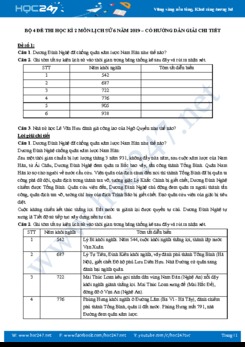 Bộ 4 đề thi HK2 môn Lịch Sử 6 năm 2019 - Có hướng dẫn giải chi tiết