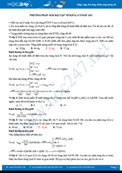 Phương pháp giải bài tập về H3PO4 (có đáp án)